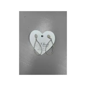 Silver Tear Drop Dangle Earrings