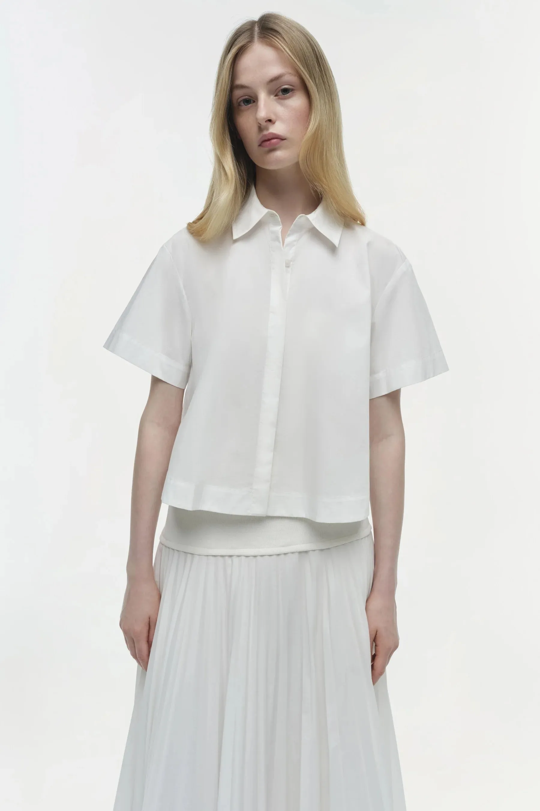 SIMKHAI BERNIE PLEATED SHIRT