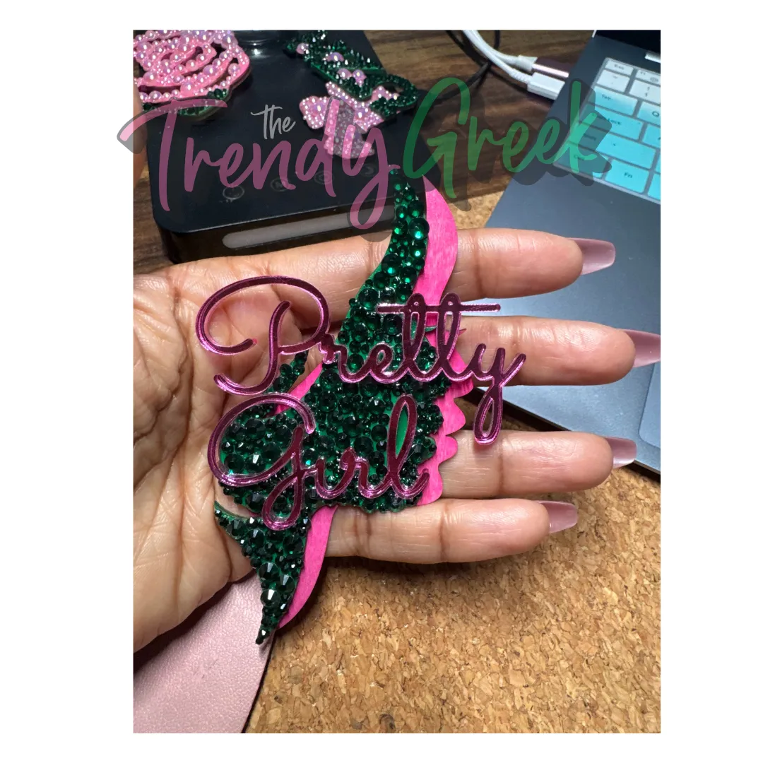Sisterhood | Bling Pin | Sorority Lapel Pin | AKA | Initiation Gift | Gift For Her | Name Badge | Ivy Vine of Sisterhood