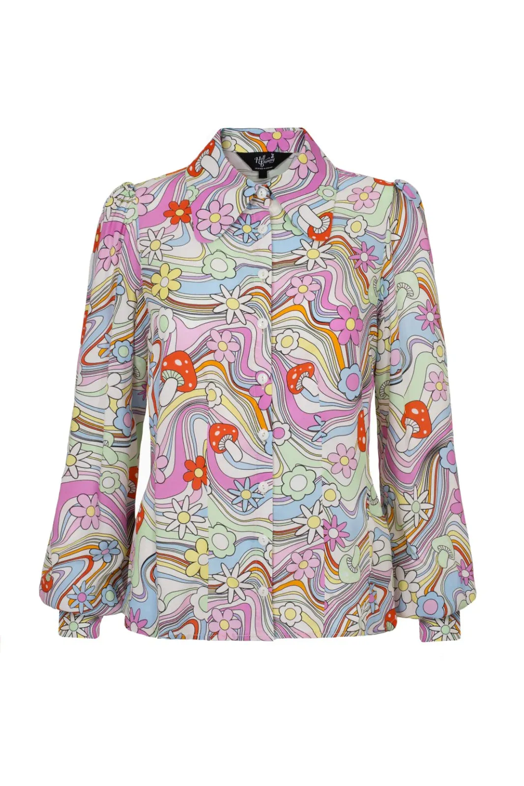 SIZE 16* Happy Daze Mushroom Blouse