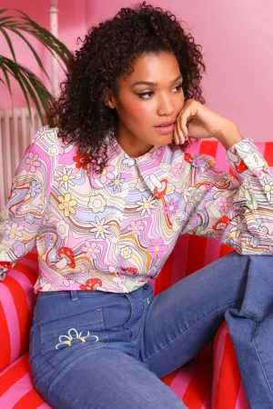SIZE 16* Happy Daze Mushroom Blouse