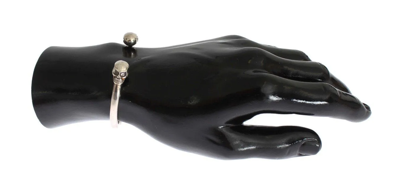 Skull 925 Silver Bangle Bracelet