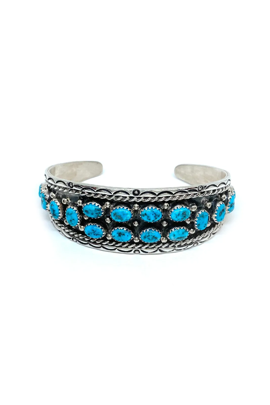 Sleeping Beauty Rough Turquoise Row Cuff