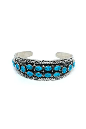 Sleeping Beauty Rough Turquoise Row Cuff