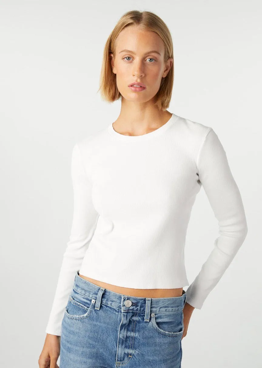 Slim Rib Tee (White)