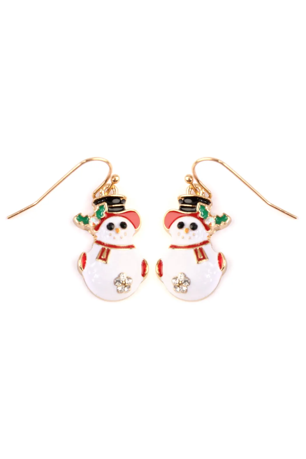 SNOWMAN SCARF HOOK EARRINGS