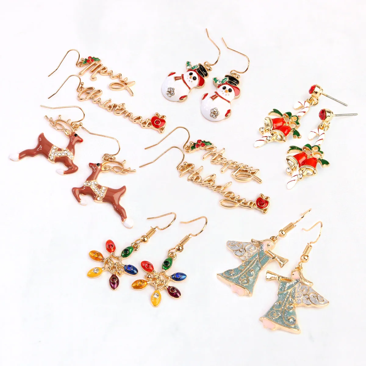 SNOWMAN SCARF HOOK EARRINGS