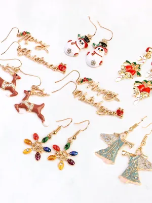 SNOWMAN SCARF HOOK EARRINGS