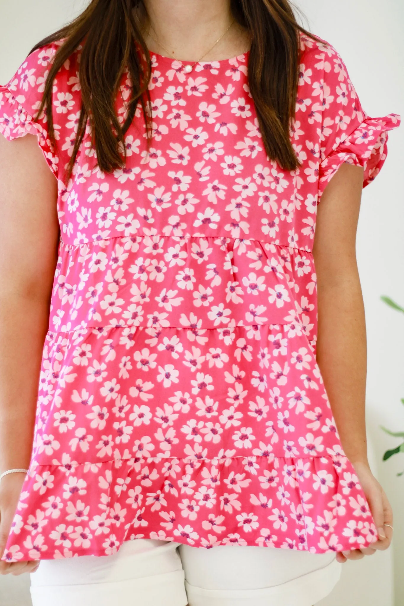 Southern Sass Floral Top in Pink