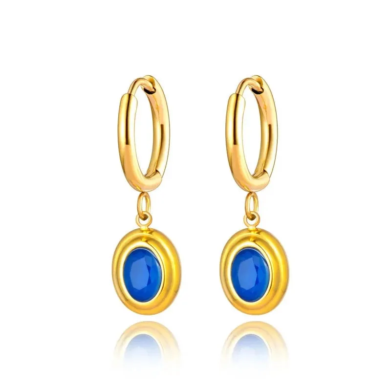 Sparkling Square Hoop Earrings Wedding Jewelry For Women