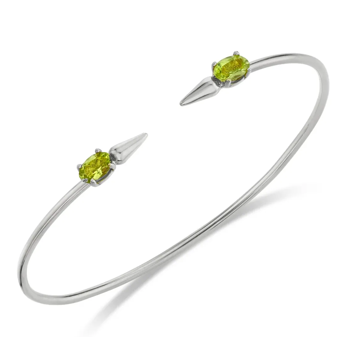 Spear Bangle with Peridot