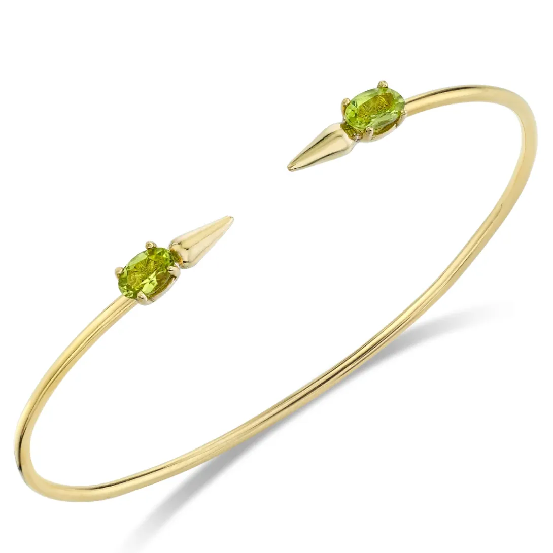 Spear Bangle with Peridot