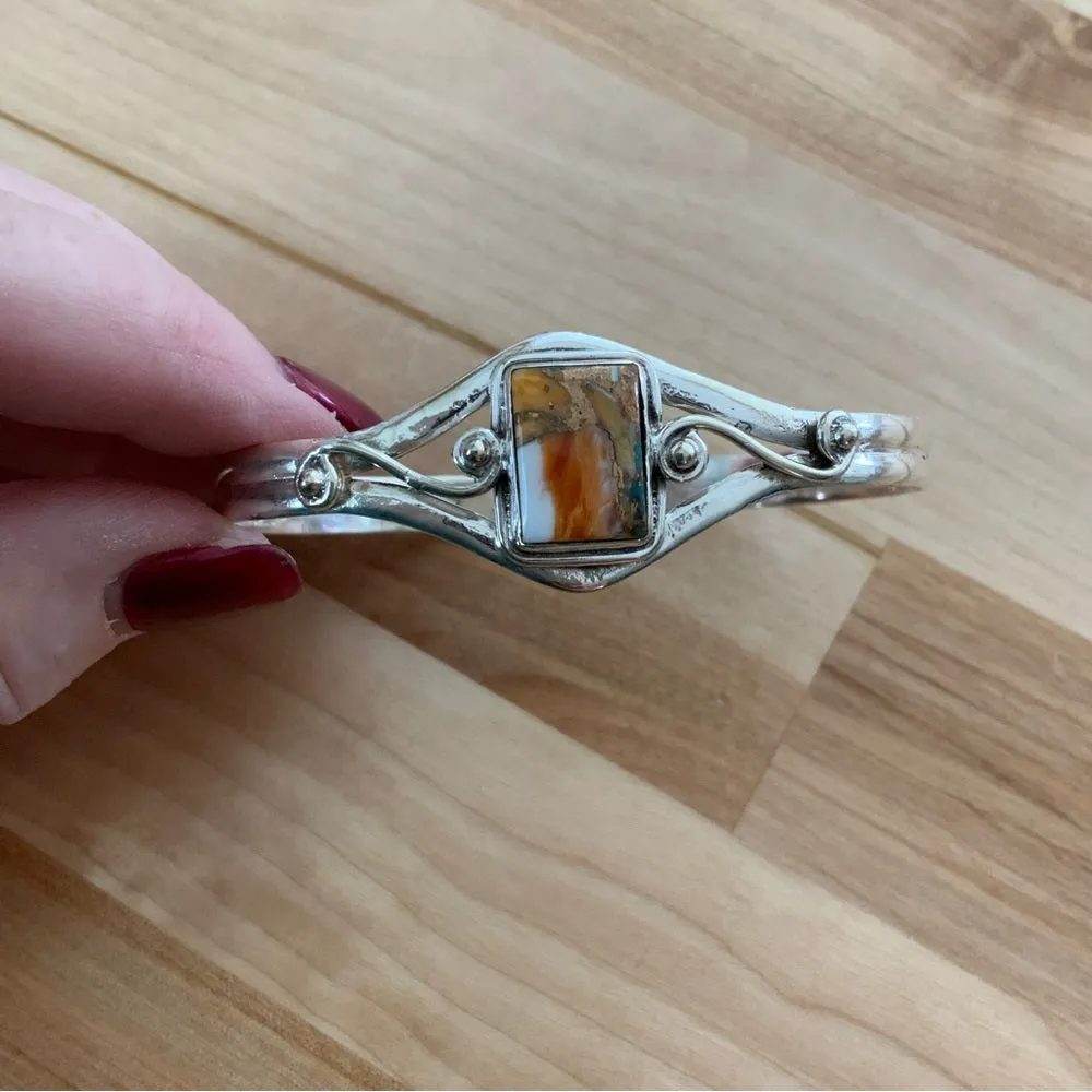 Spiny Oyster Solid 925 Sterling Silver Cuff Bracelet