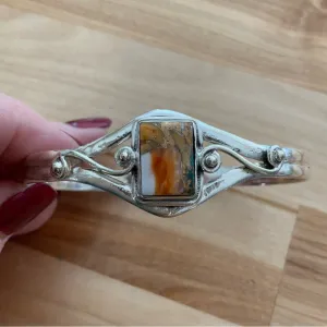 Spiny Oyster Solid 925 Sterling Silver Cuff Bracelet