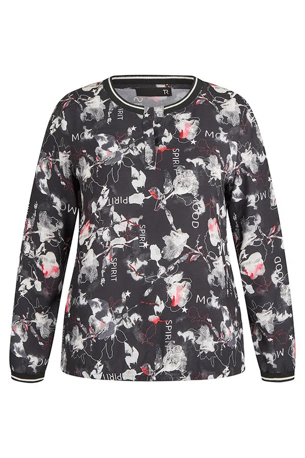 SPIRIT ALLOVER FLORAL PRINT BLOUSE