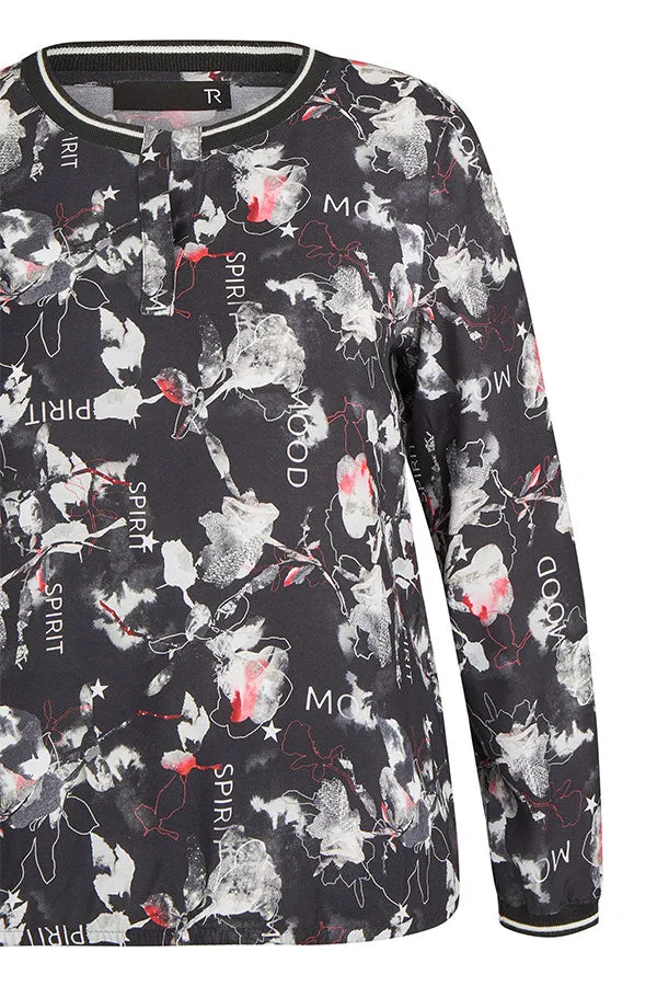 SPIRIT ALLOVER FLORAL PRINT BLOUSE