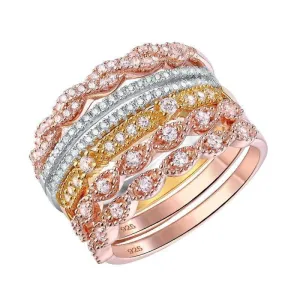 Stackable Eternity Wedding Rings