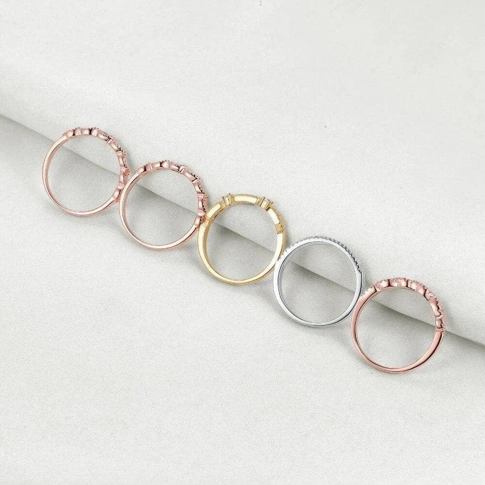 Stackable Eternity Wedding Rings