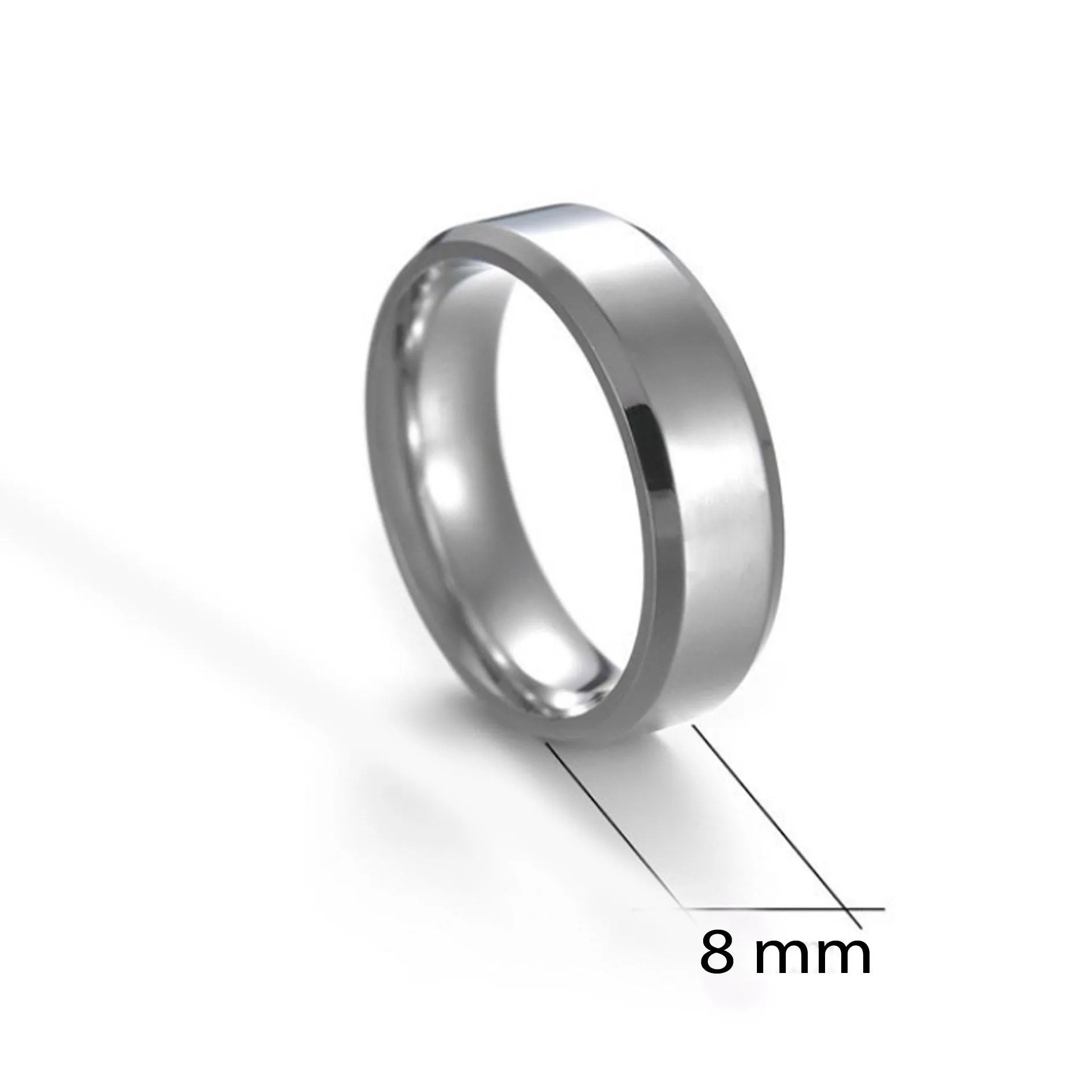 Stainless Steel Ring | Mens Wedding Ring | Mens Stainless Steel Ring | Womens Wedding Band | Wedding Band | Silver Ring | Wedding Ring | 8mm