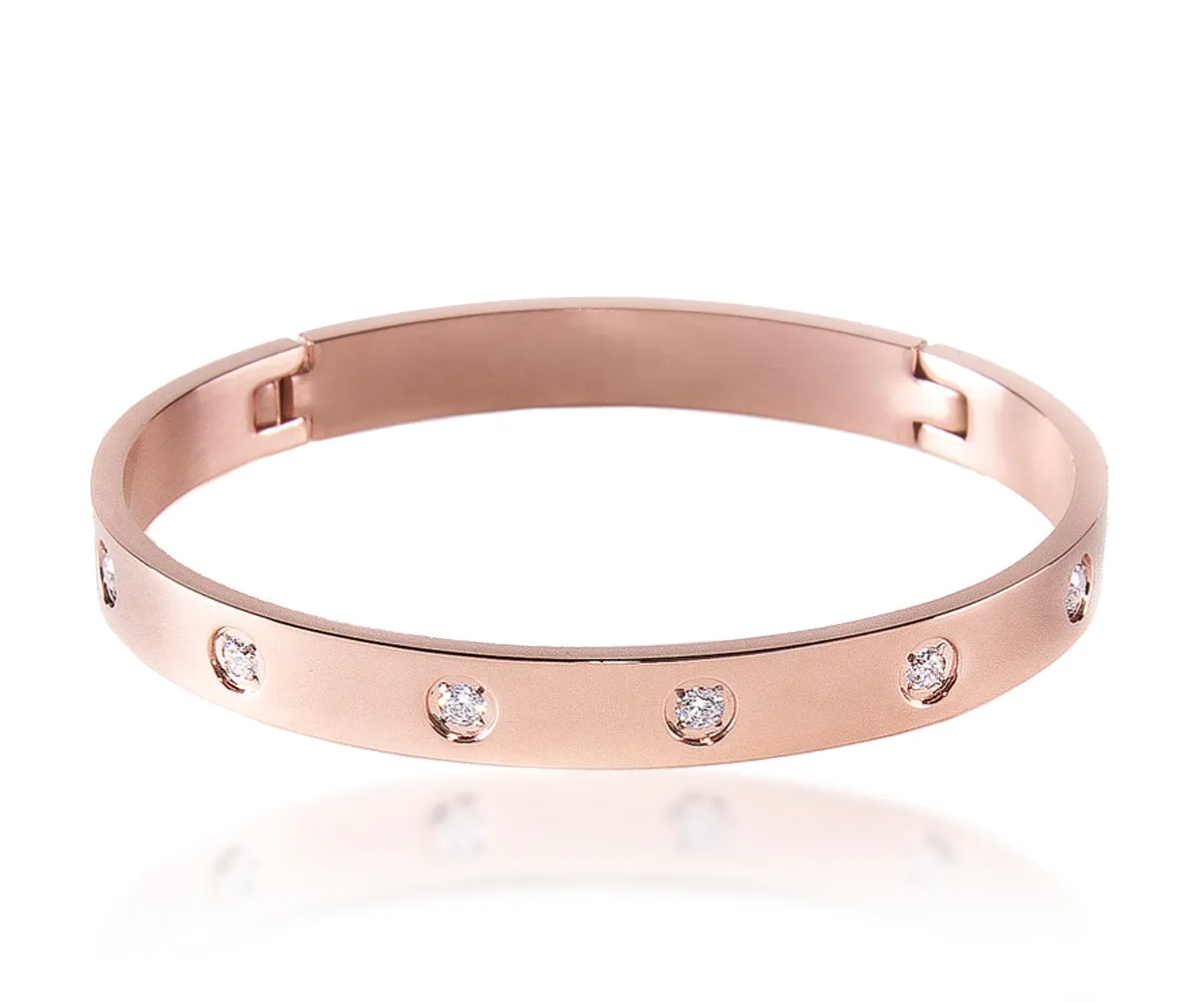 Star Bangle Rose Gold Bracelet