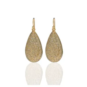 Stardust Goldtone Tear Drop Earring