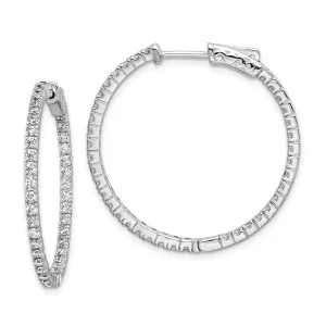 Sterling Silver CZ Hoop Earrings