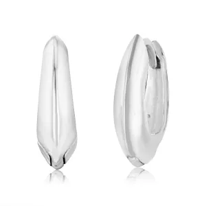 Sterling Silver Fancy  "U" Shaped Hoop Earrings