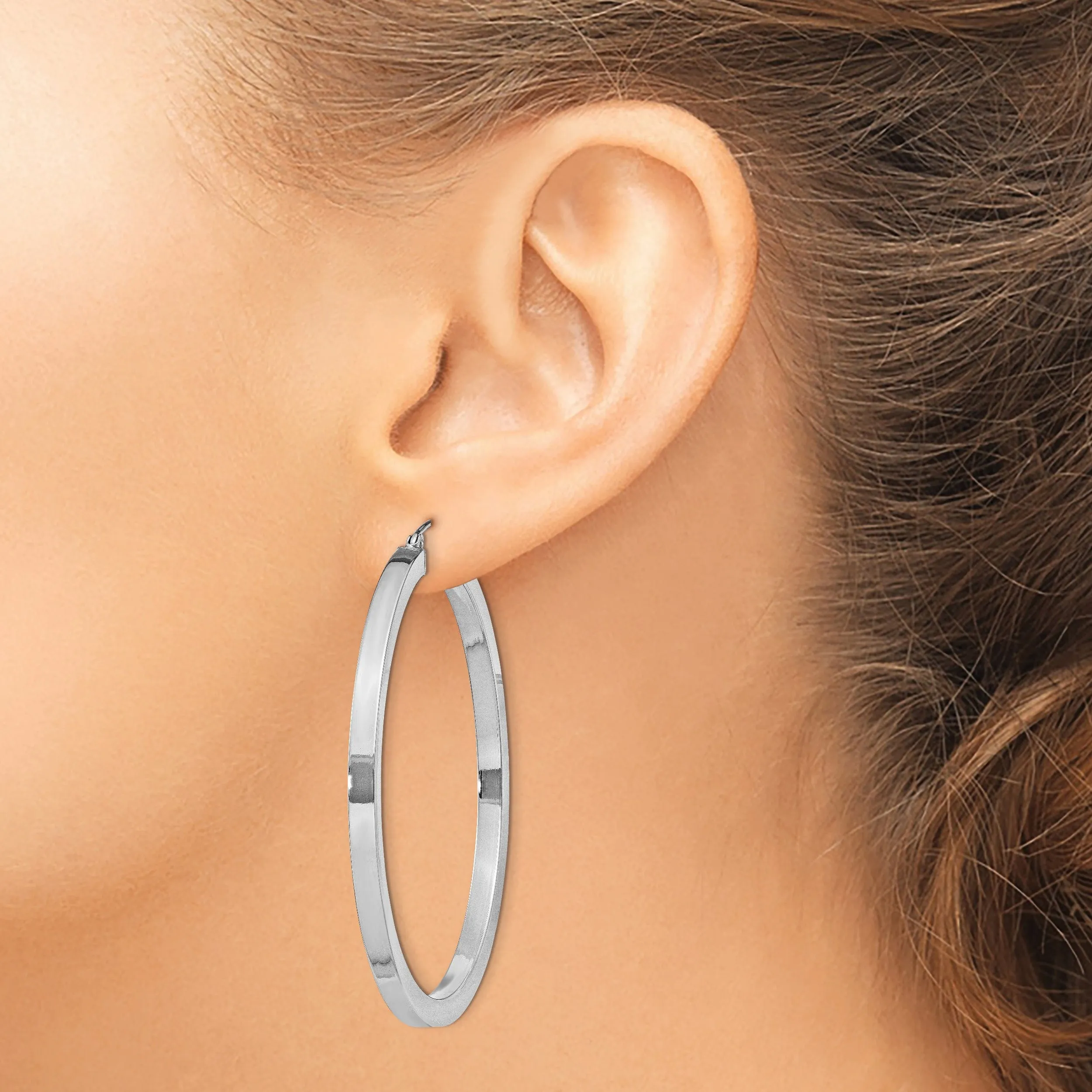 Sterling Silver Hoop 3.25MM Earrings