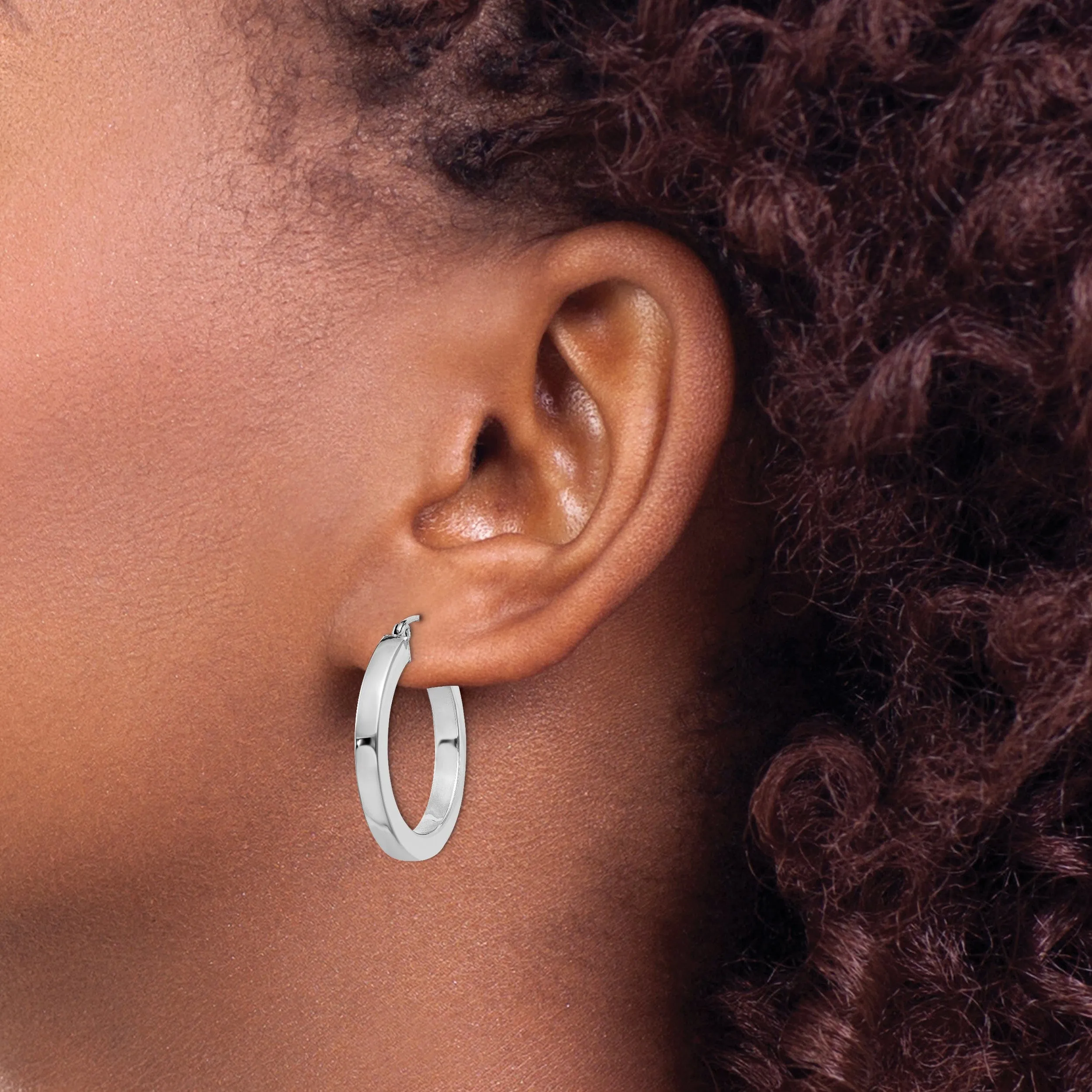 Sterling Silver Hoop 3.25MM Earrings