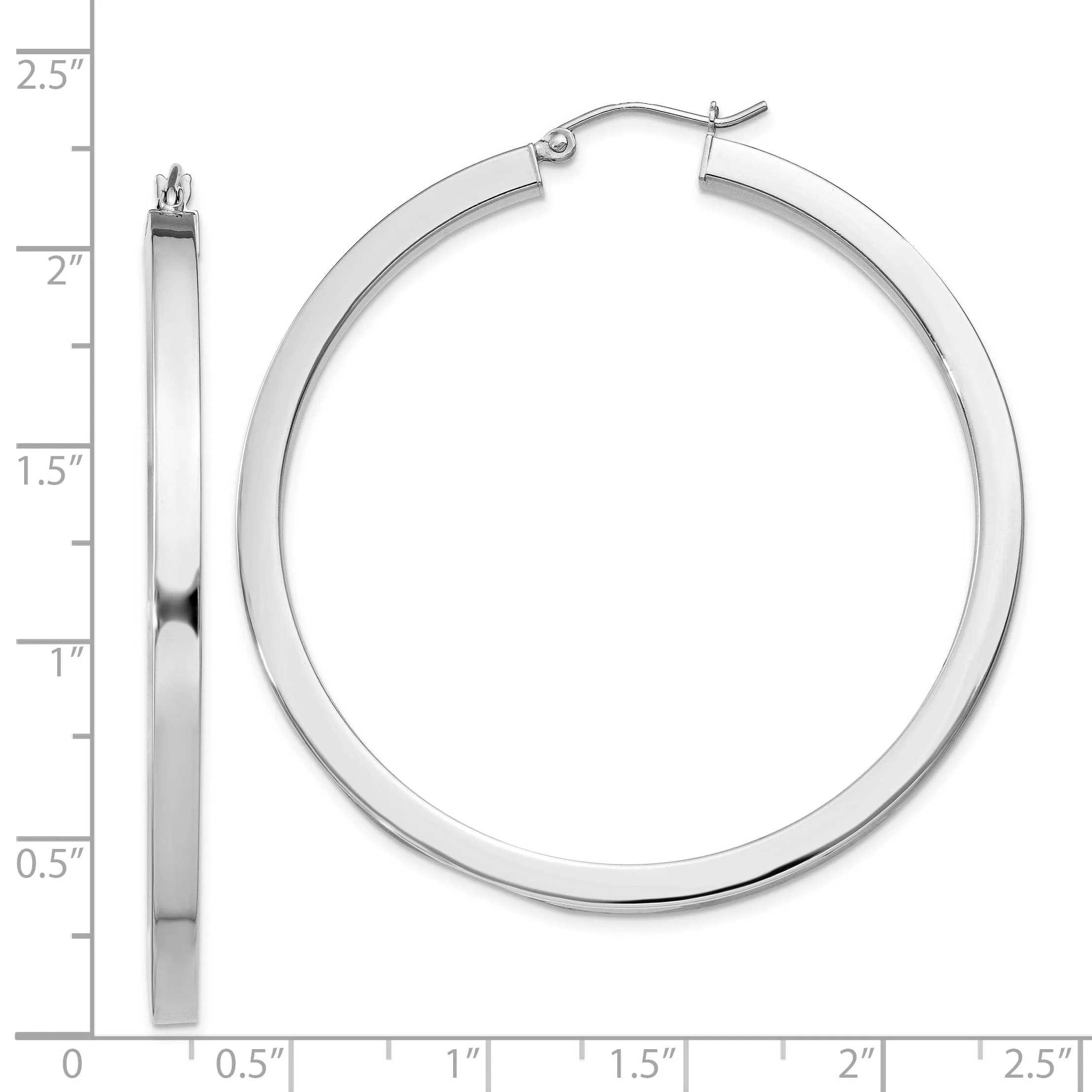 Sterling Silver Hoop 3.25MM Earrings