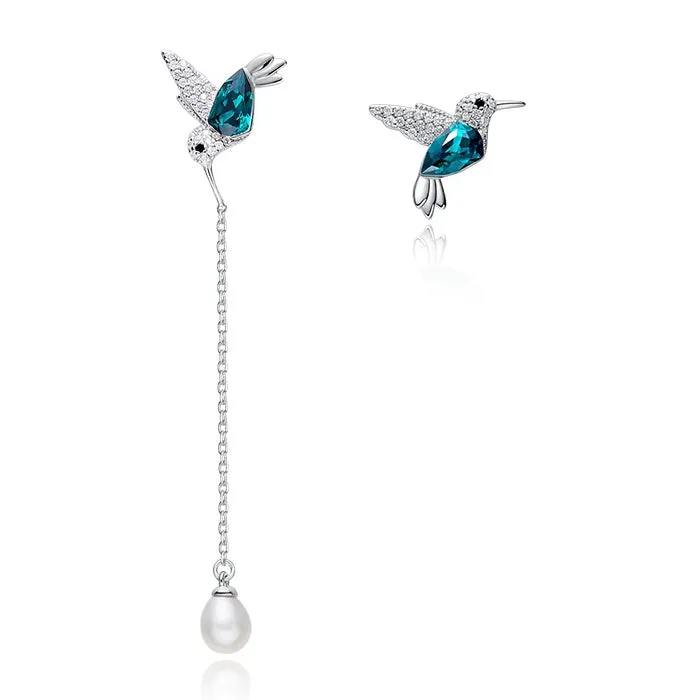 Sterling Silver HummingBird Stud Earrings