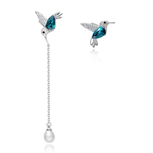 Sterling Silver HummingBird Stud Earrings