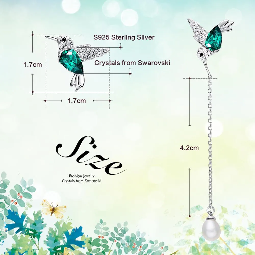 Sterling Silver HummingBird Stud Earrings