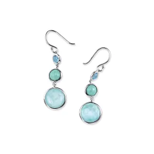 Sterling Silver Lollipop® Lollitini 3-Stone Drop Earrings in Waterfall