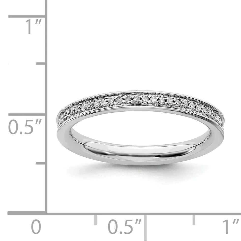 Sterling Silver Stackable Expressions Diamond Ring