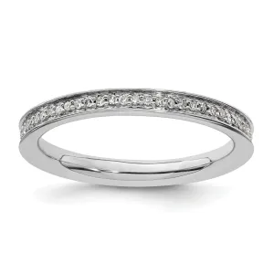 Sterling Silver Stackable Expressions Diamond Ring