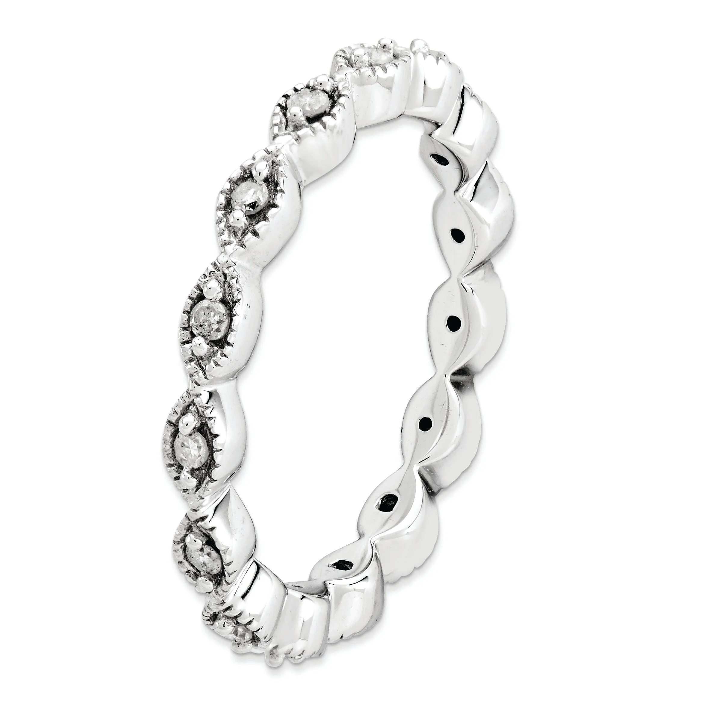 Sterling Silver Stackable Expressions Diamond Ring