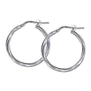 Sterling Silver Twist Hoops