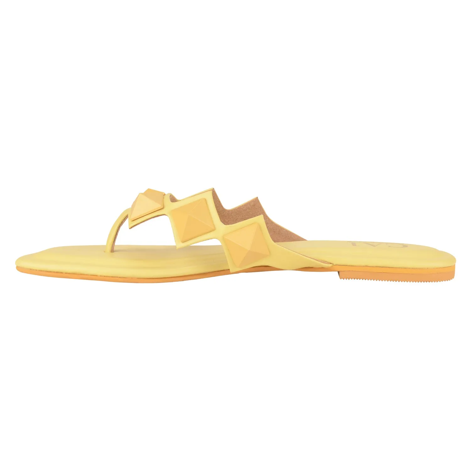Studded Slip On Lemon Yellow