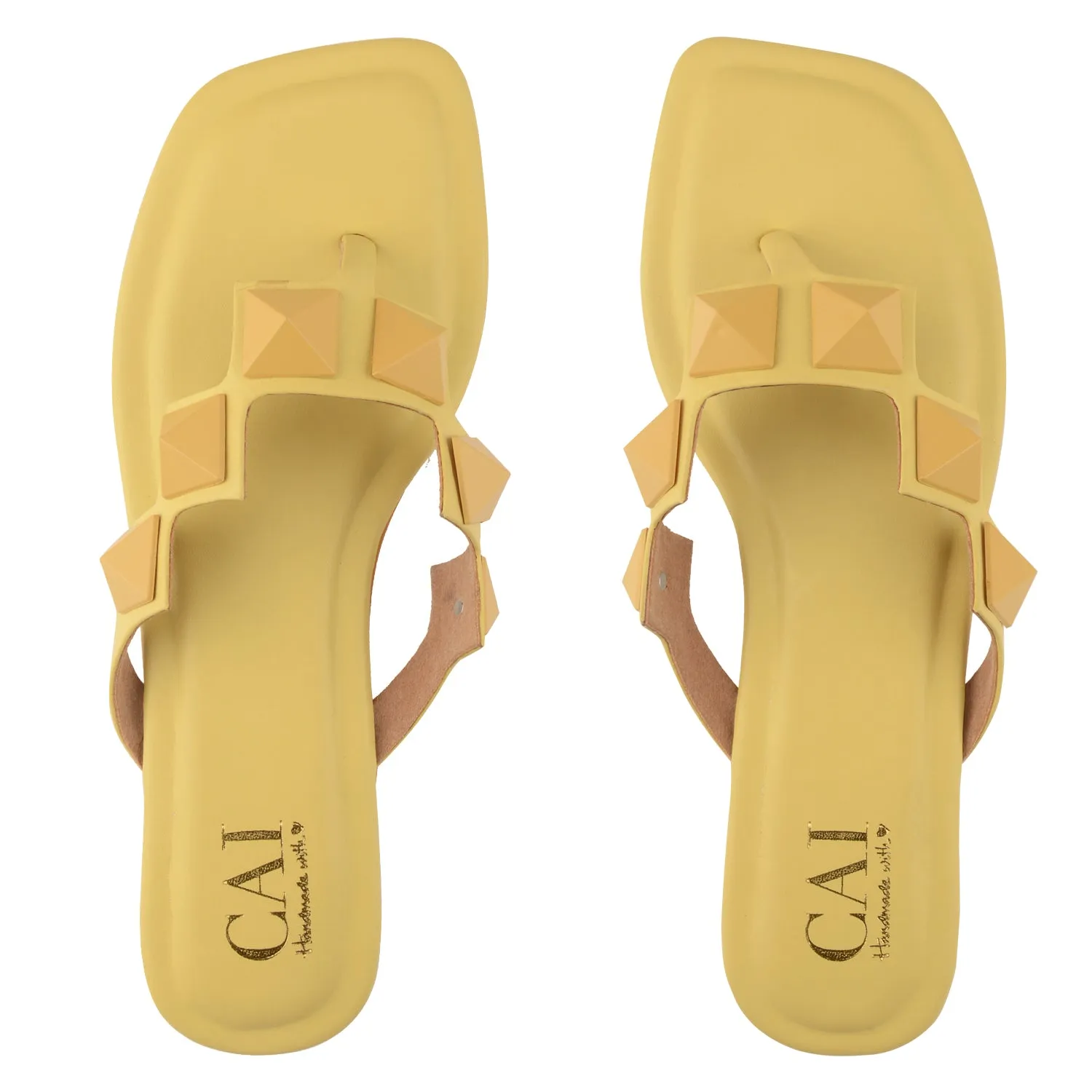 Studded Slip On Lemon Yellow