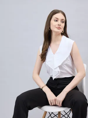 Style Quotient Women White Sleeveless Top