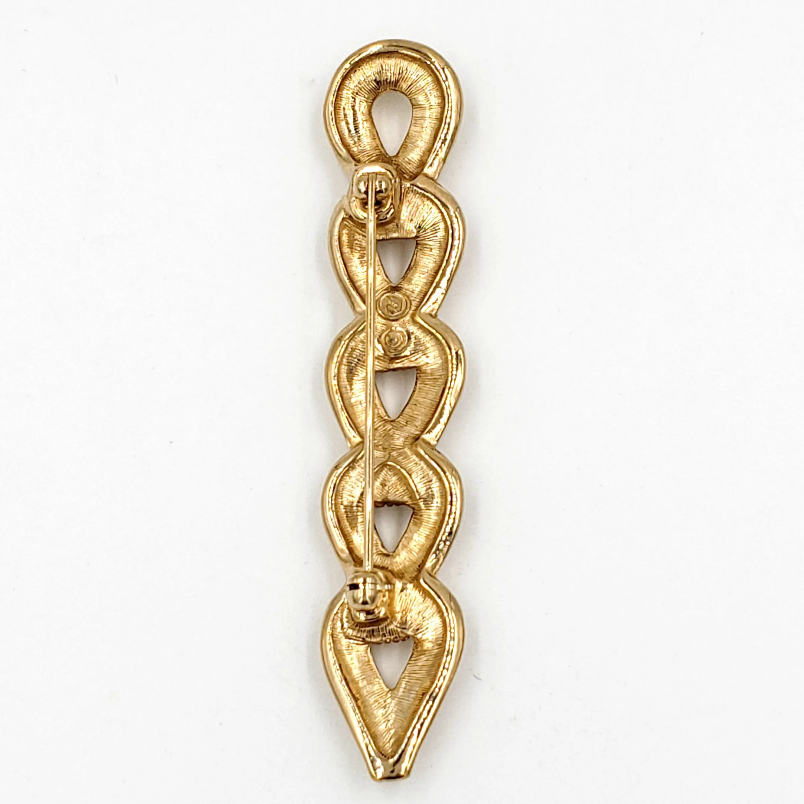 Swarovski Crystal Bar Pin Brooch with Swan Logo
