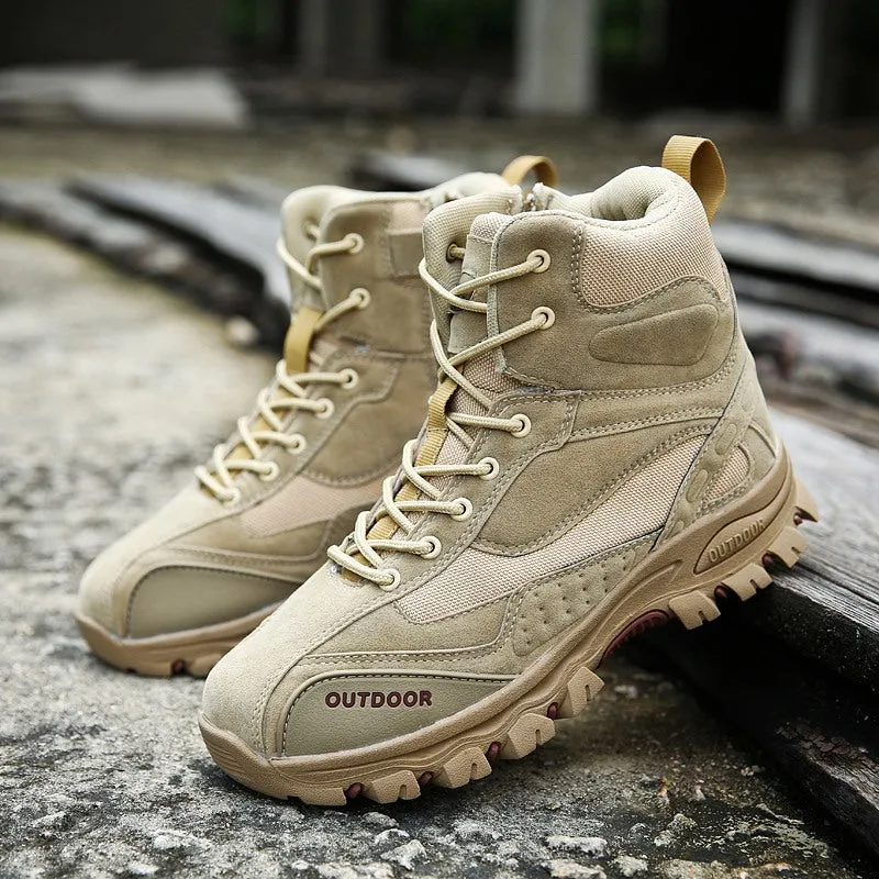 Tactical Military Combat Boots Men Genuine Leather US Army Hunting Trekking Camping Mountaineering Winter Work Shoes