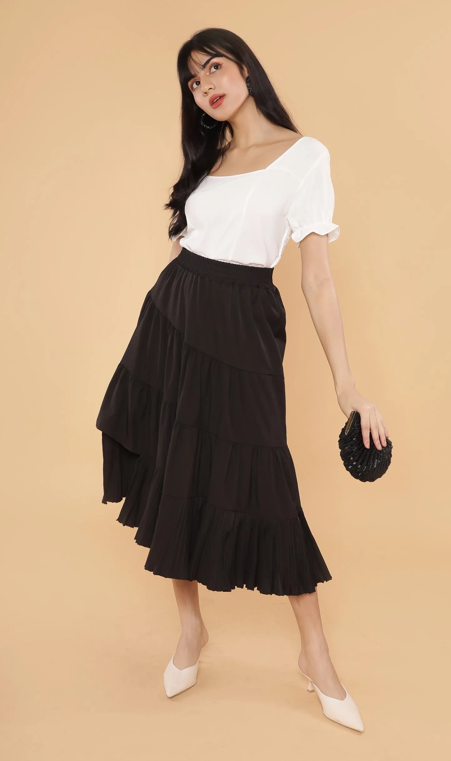 TANSY Square-Neck Top (White)