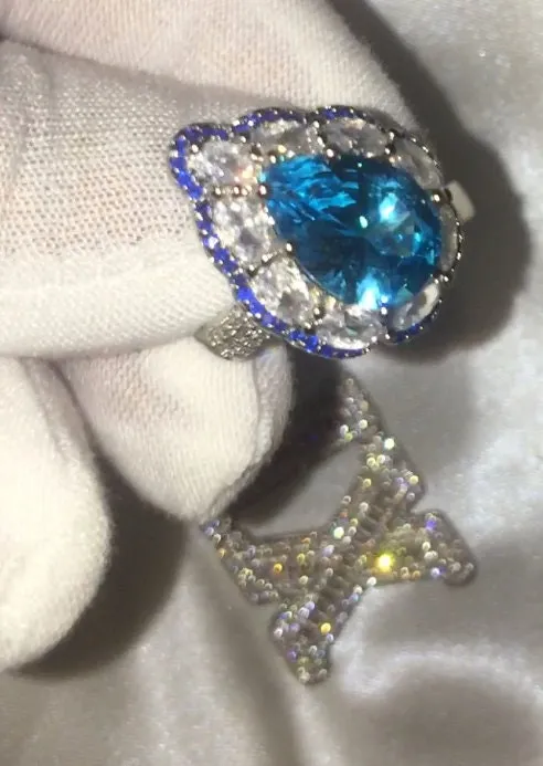 Teardrop Ring | Blue Diamond Ring | Blue Diamond Engagement Ring