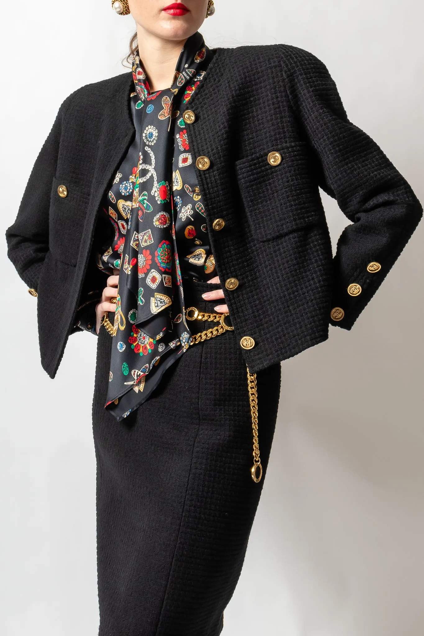 Teatime Jewels Silk Scarf Blouse