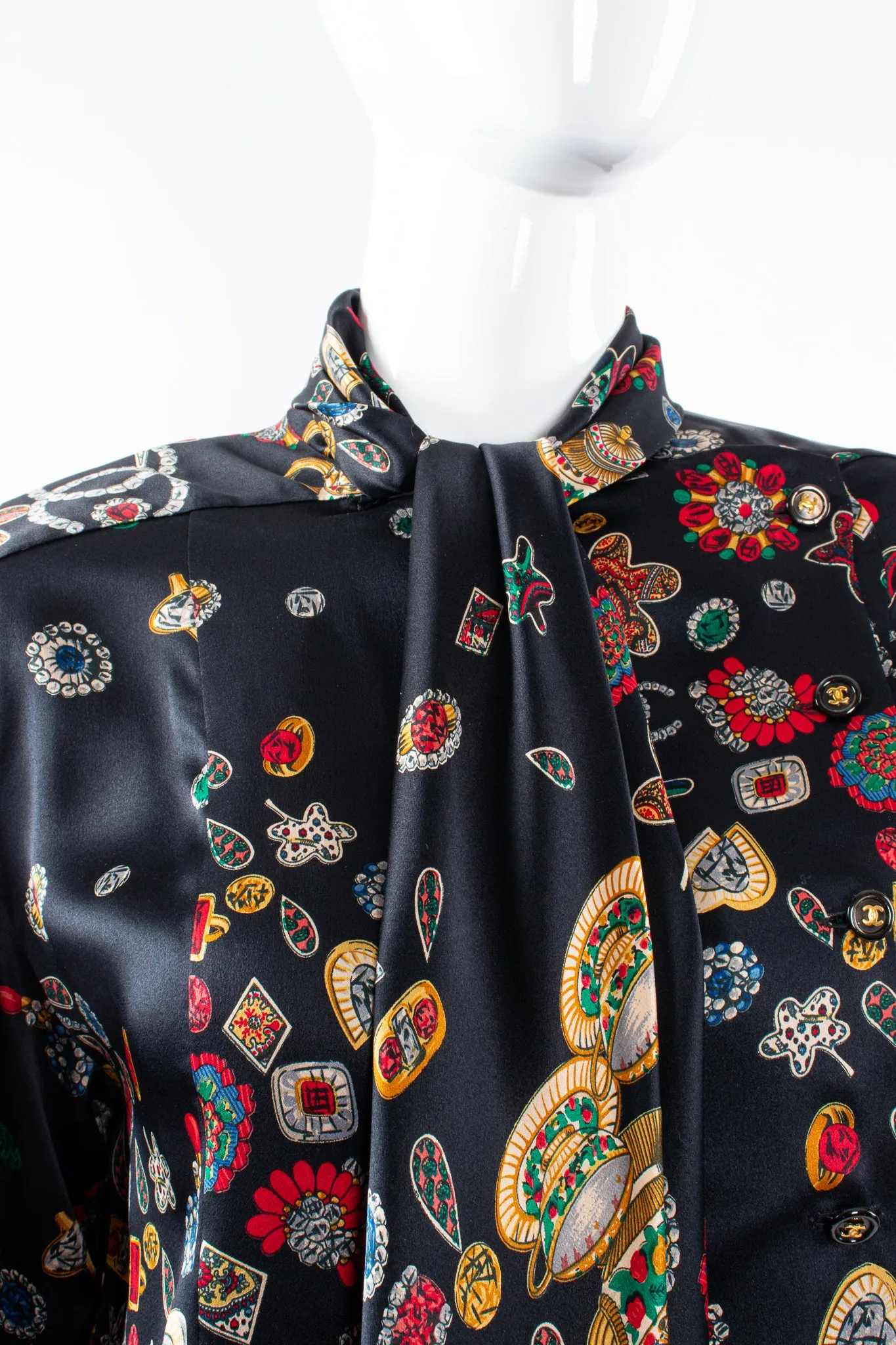 Teatime Jewels Silk Scarf Blouse