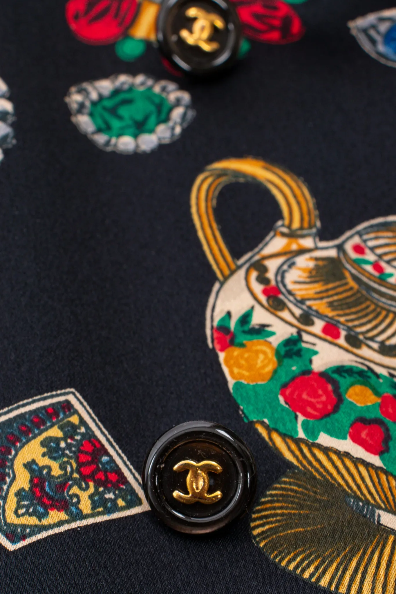 Teatime Jewels Silk Scarf Blouse