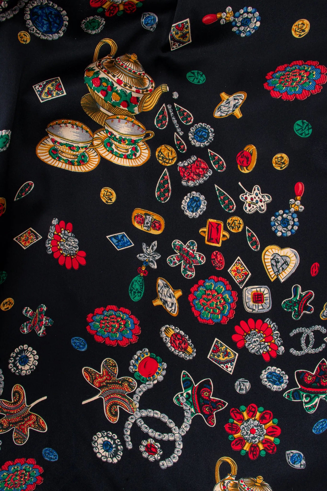 Teatime Jewels Silk Scarf Blouse