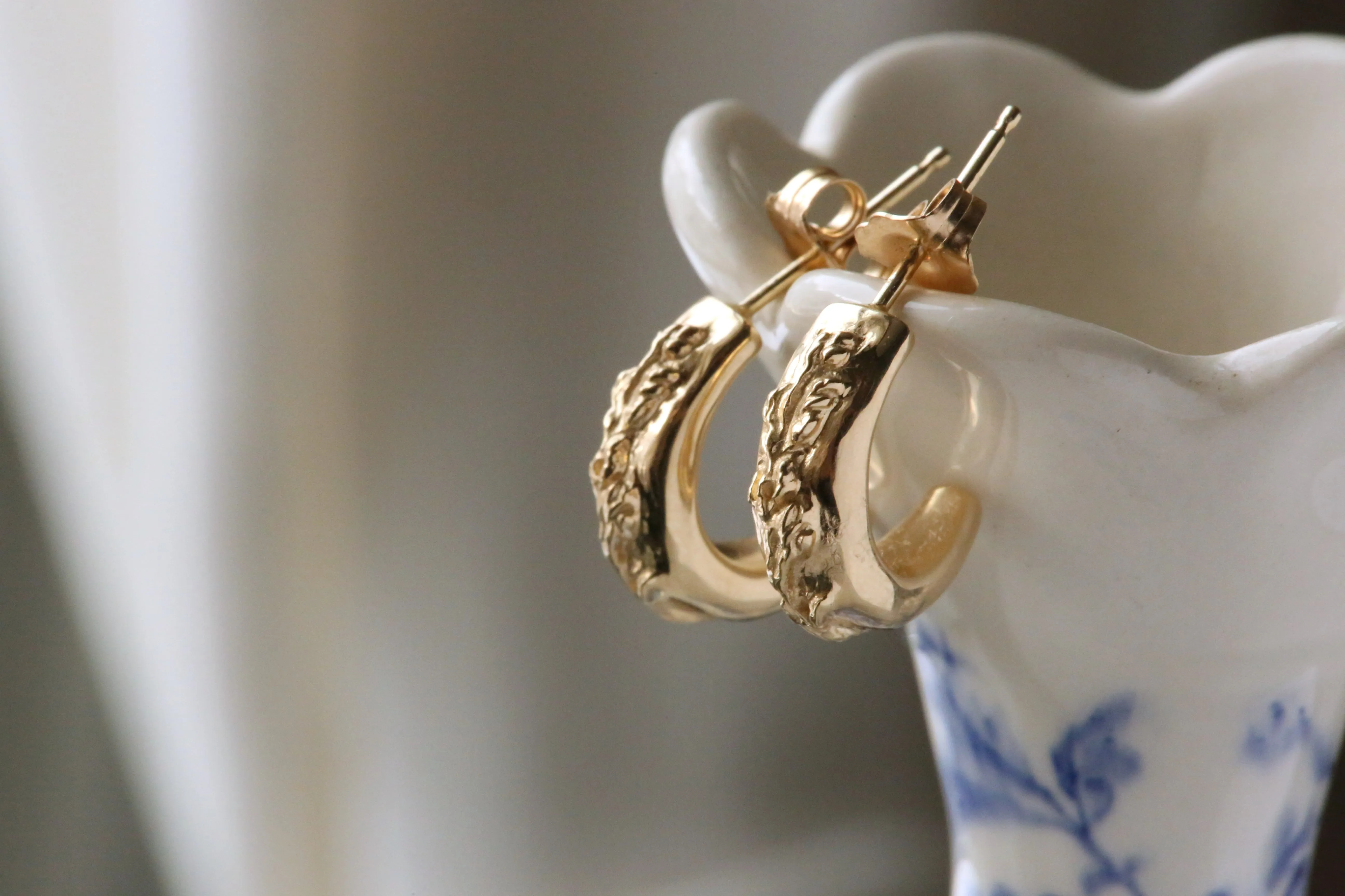 The Indigo Hoop Earrings - Pair